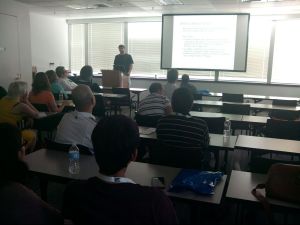 Dominic Falso going over spatial data