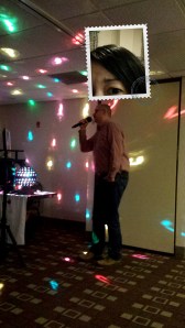 Frank Gill doing best "Unbelievable" rendition ever! And an odd setting on my phone so you see my eye. Who needs to take a pic like that??!! 